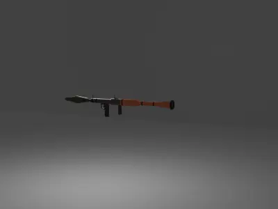 RPG 7 grenade launcher Game ready Low-poly 3D model Free low-poly 3D model