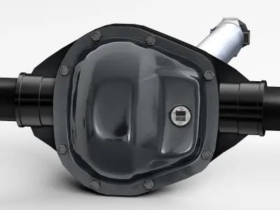 Axle and driveshaft 3D model