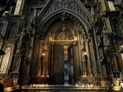 Fantasy Castle Environment Low-poly 3D model