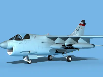 Chance Vought A-7E Corsair II V08 USAF 3D model