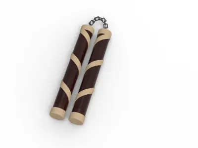 Nunchaku Fighting Sticks 3D model