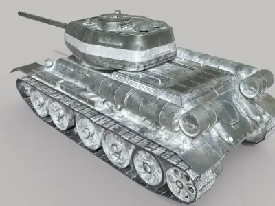 T34-85 Russian Tank WW2 3D model