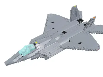 MocBricks3D - F-22 Raptor 3D print model