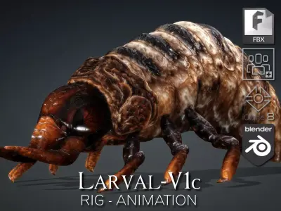 Larval-V1c 3D model
