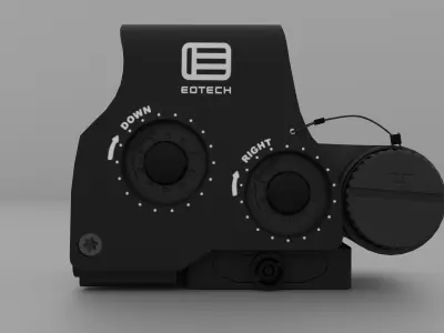 Holo Sight Scope Low-Poly Free low-poly 3D model