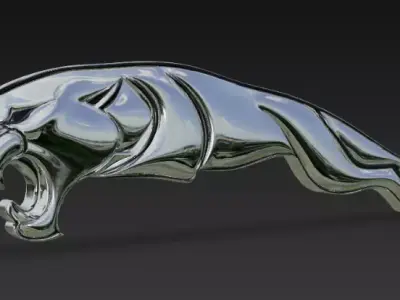 Jaguar Car Logo 3D Model 3D model