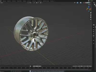 Voxx GT Performance Pack Replica Wheel Silver  3D model