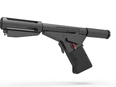 Flame pistol from the movie Logans Run 1976 3D model