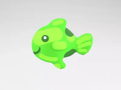 Gummi fish v1 001 Low-poly 3D model