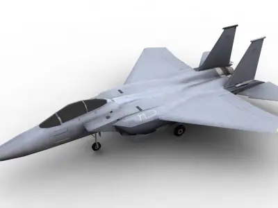 F15 Aircraft Low-poly 3D model