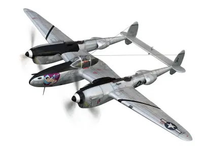Lockheed P-38 Lightning - Vagrant Virgin 3D model