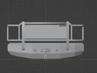 Aftermarket bumper Low-poly 3D model