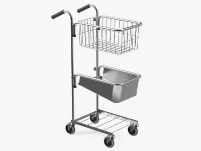 Mini Trolleys with Baskets Collection 3D model
