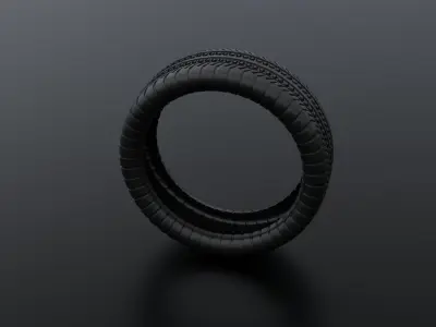 Detailed tire model 3D model
