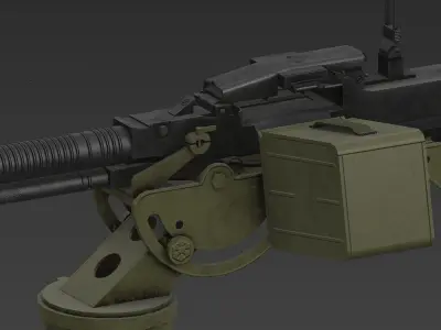 DSHK gun Low-poly 3D model