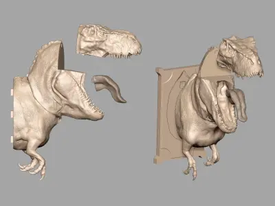 Dinosaur Wall Plaque 3D print model