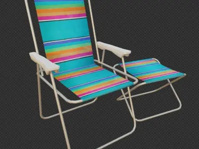 Low poly Outdoor Chairs Low-poly 3D model