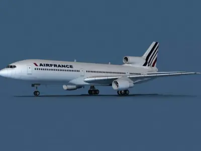 Lockheed L-1011-50 Air France 3D model