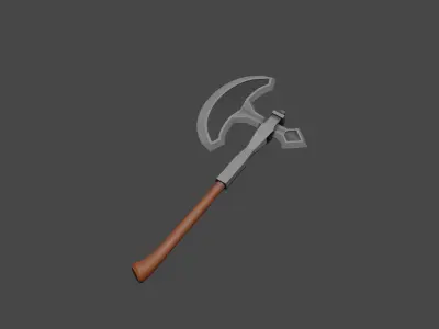 War Axe Low-poly 3D model