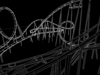 Roller coaster VR Unity PKG VR 3D model