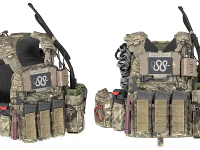 AVS PLATE CARRIER V1 Low-poly 3D model