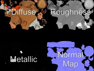 Detective Bird Character Model  Rigged and Animated D Model Low-poly 3D model