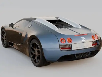 the Bugatti car model - high poly Free 3D model