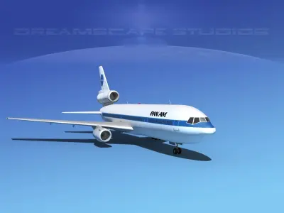 Douglas DC-10 Pan Am 3D model