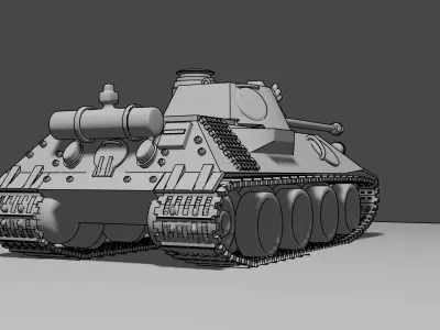 German Tank VK 3002D Free low-poly 3D model