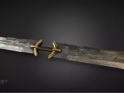 Thanos Infinity Sword Low-poly 3D model