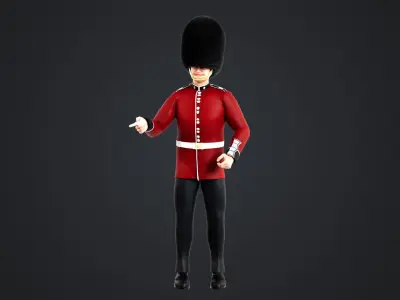 British honour guard Low-poly 3D model
