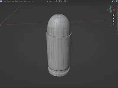 9x18mm FMJ rounds Low-poly 3D model