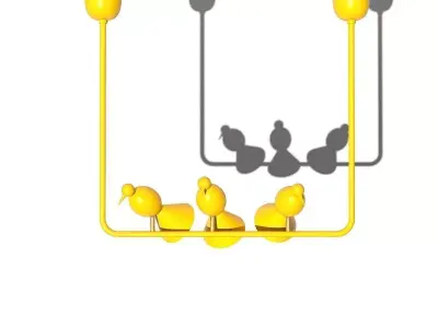 Alouette Ceiling 3 Birds 3D model