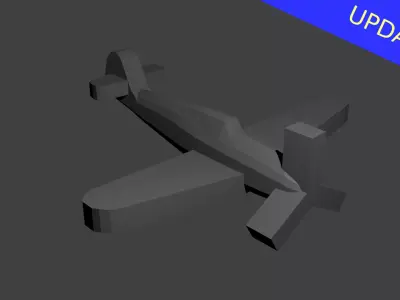 German BF-109 Fighter Aircraft Free 3D print model