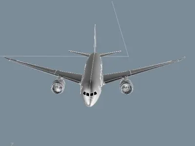 Boeing 787-8 comercial aircraft cad model 3D model