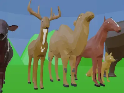 Animal Collection 3D lowpay 3D Low-poly 3D model