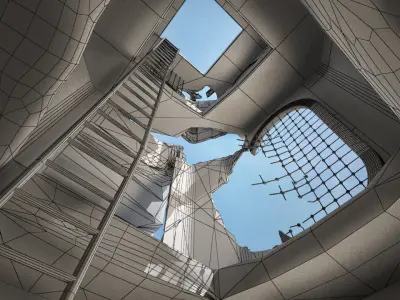 Castle Walls 3D model