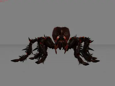 Spider V2 Animal Low-poly 3D model