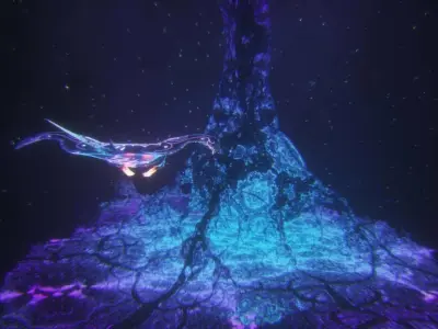 Manta Ray 3D Model- Fully rigged - Animated - Dynamic teal-time Low-poly 3D model