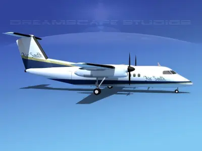Dehaviland DHC-8 100 Air South 3D model