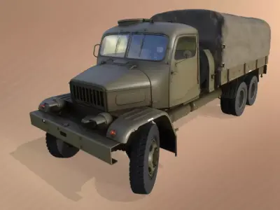 PV3S Truck Flatbed Set Low-poly 3D model