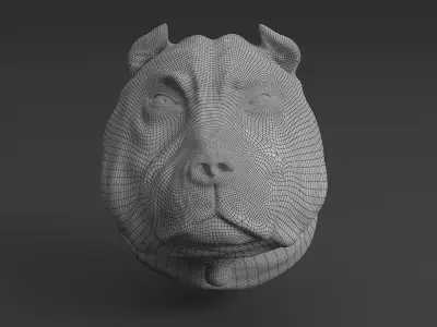 Bull Dog print Free 3D print model