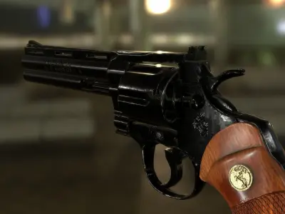 Magnum Colt Python 357 Low-poly 3D model