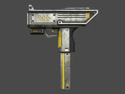 Gun Bravo C1 Low-poly 3D model