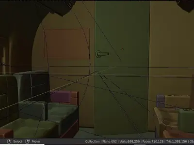 Private jet interior  3D model