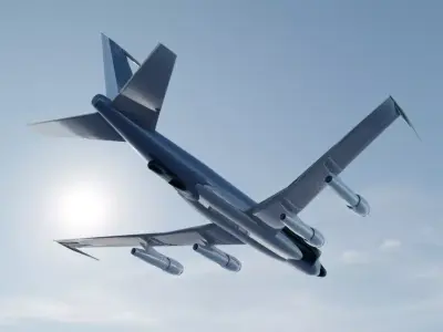 RC-135S Style Military Jet - Custom 1950s Transport Low-poly 3D model