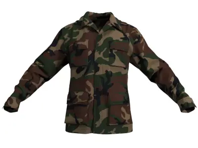 BDU Uniform Jacket - Marvelous Designer 3D model