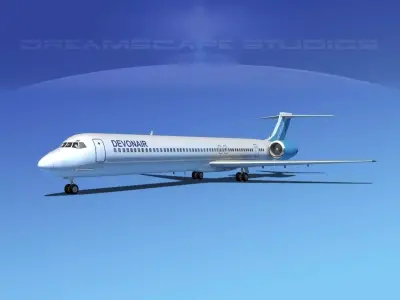 McDonnell Douglas MD80 Devonair 3D model