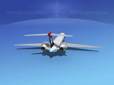 McDonnell Douglas MD83 AMC Airlines 3D model