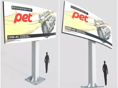 Billboard M3 Low-poly 3D model